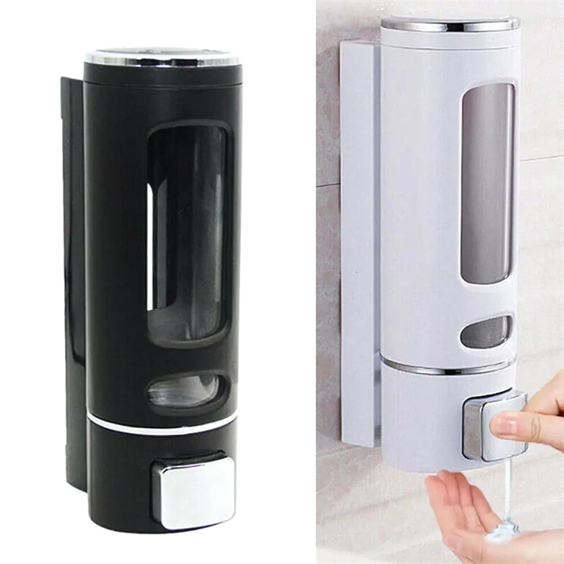 400ml Shower Soap Dispenser Wall Mounted Shampoo And Conditioner Dispenser Adhesive Handwashing Fluid Dispenser 4