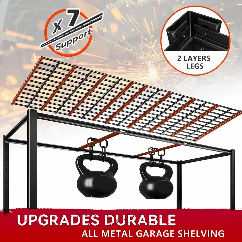 Garage Shelving Heavy Duty Loads 3010LBS Garage Storage Shelves Heavy Duty Shelving  Adjustable Metal Shelv 5