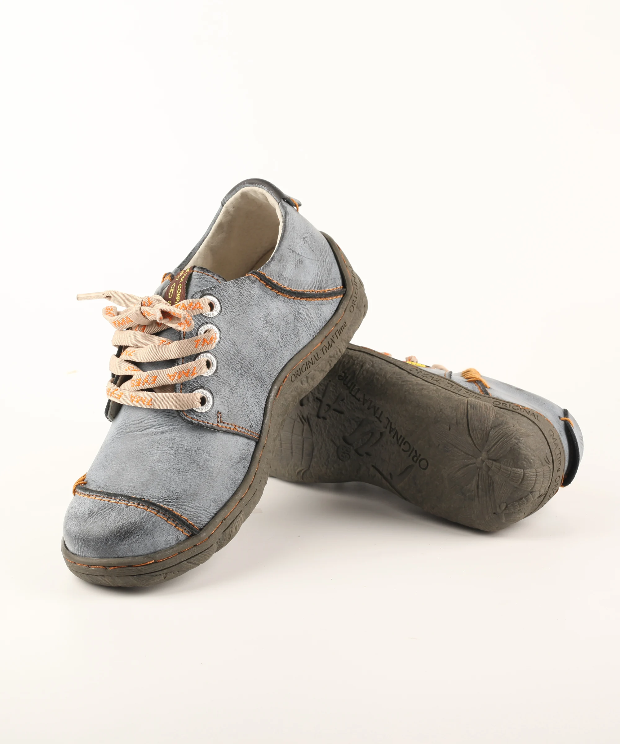 Tma eyes neue Damen Freizeit schuhe mit Hands tich und einfarbigem Leder – Detail 2