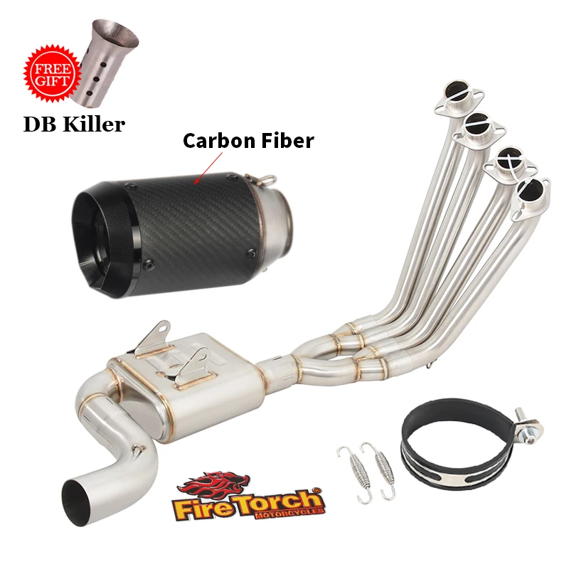 Slip On For Honda CBR650 CB650R CB650F CBR650F CBR 650 2014-2023 Motorcycle Exhaust Full System Modify Front Link Pipe DB Killer - Image 5