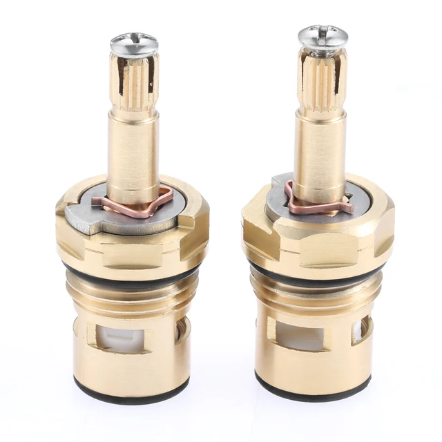 ไส้ก๊อกน้ำทองเหลืองแบบร้อนและเย็น 2 ชิ้น ใช้ได้กับรุ่น 994053-0070a หรือ 994053-0070a/H สำหรับห้องน้ำ ห้องครัว อ่างอาบน้ำ ใช้แทนก้านวาล์ว 1