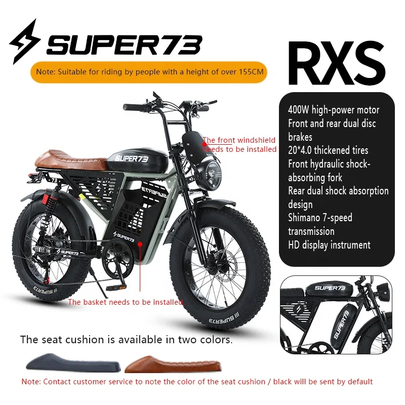 Factory Direct 20 Inch 48V Battery Electric Fat Tire E-bike 500W Off Road E Bike for Adult Big Range Electric Mountain Bicycle 2
