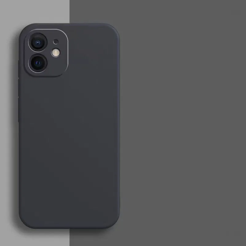 Enhanced Square Liquid Silicone Phone Case - Premium Camera Protective Cover