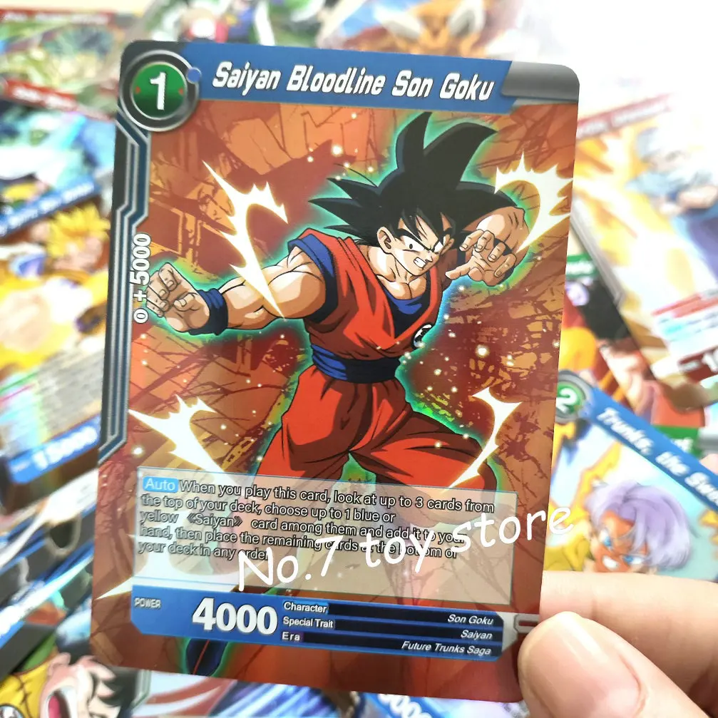 50Pcs/Pack Dragon Ball Flash Shiny Cards Anime Son Goku Frieza
