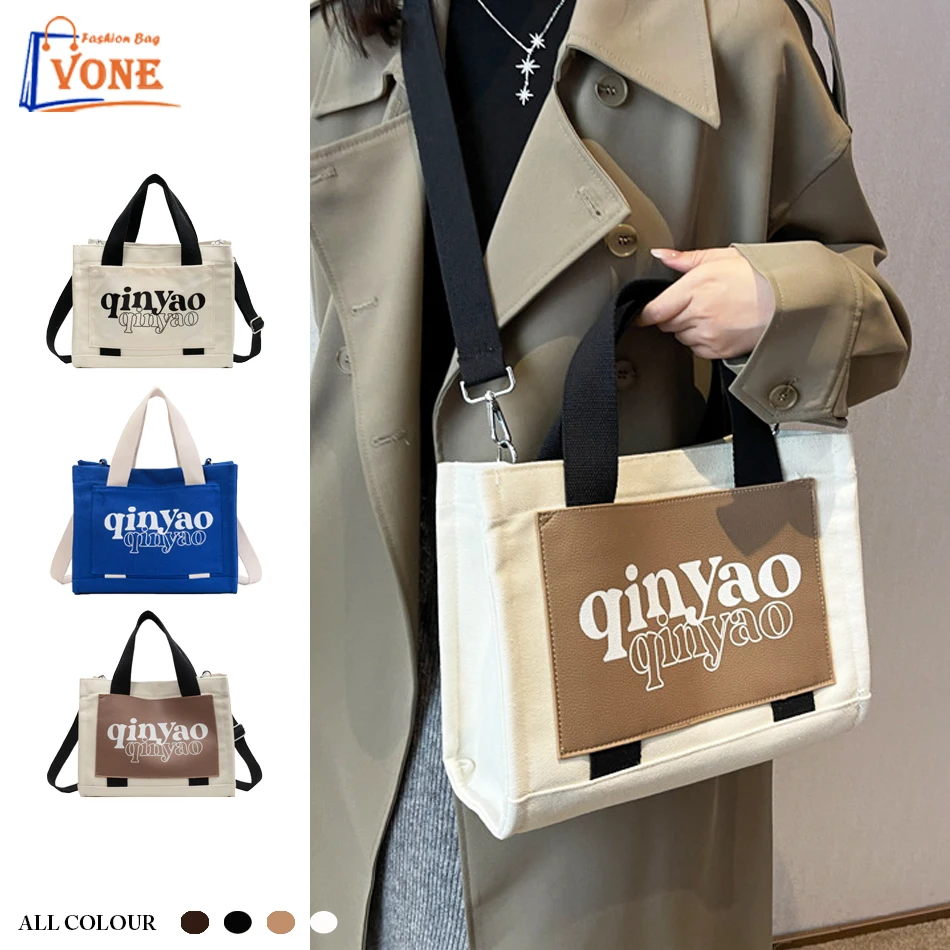 

Canvas handbag women Korean style fashion tote bag women multifunctional lightweight casual hundred shoulder crossbody bag women