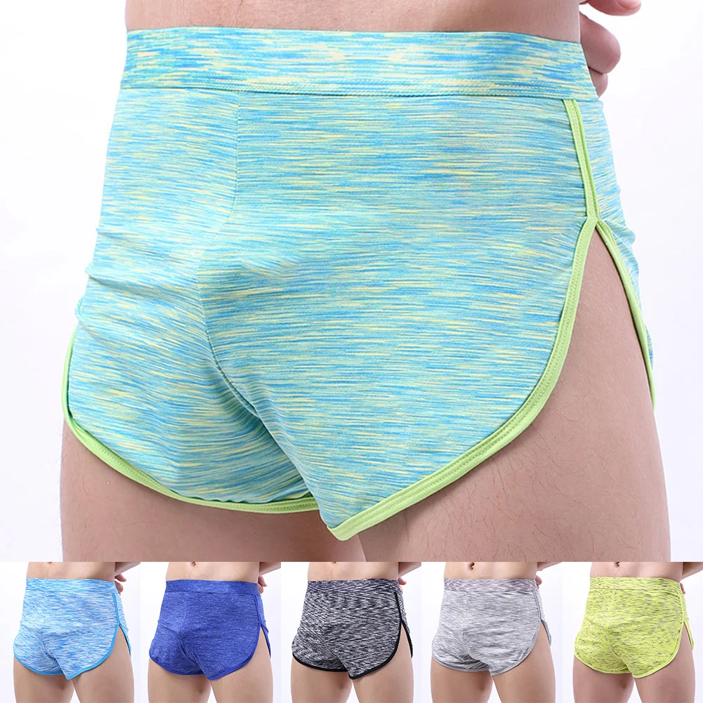 

Sexy Elasticity Slips Men Cotton Seamless Beach Boxer Briefs Pouch Underwear Male's Underclothes Sport Shorts Trunks Underpants