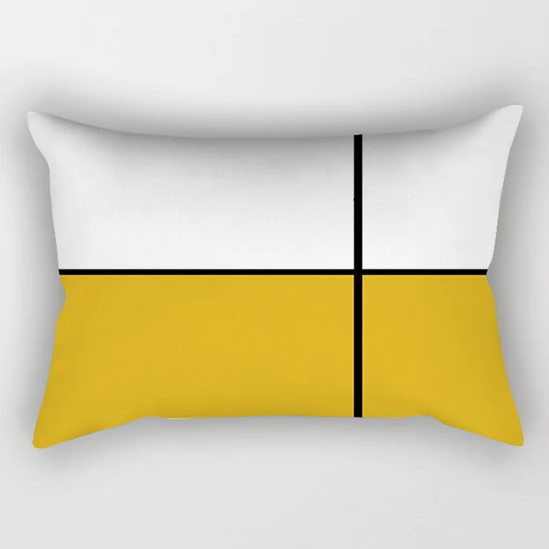 30x50cm Yellow Geometry Pillowcase Decor Sofa Cushion Pillowcover Polyester Pillow Cases for Home Decor Bedding Cushion Cover