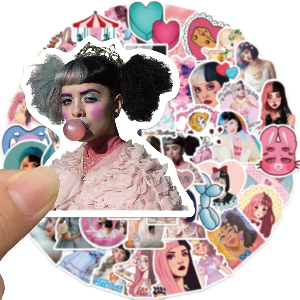 가수 멜라니 마르티네즈 Stickers-50Pcs 귀여운 방수 그래피티 데칼, 노트북 전화 오토바이 자동차 스티커, 클래식 장난감