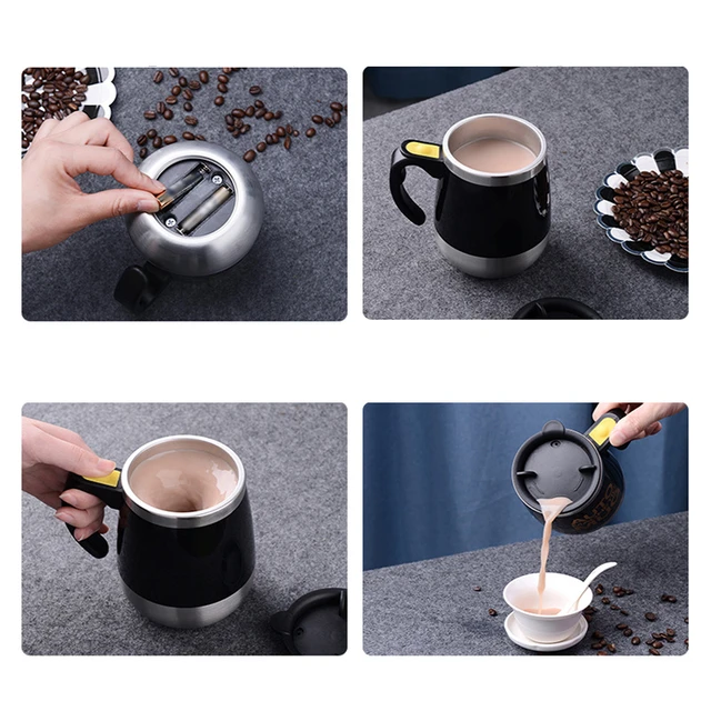 SELF STIRRING MUG Automatic coffee milk Russian market cups CILI magnet  stir stainless steel tumbler Creative electric lazy