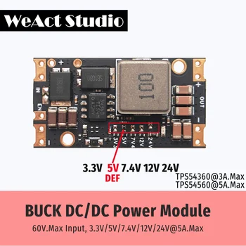 WeAct Buck Step-Down Power Module DC/DC 60V Max Input 3.3/5/7.4/12/24V Output 5A Max Current 1