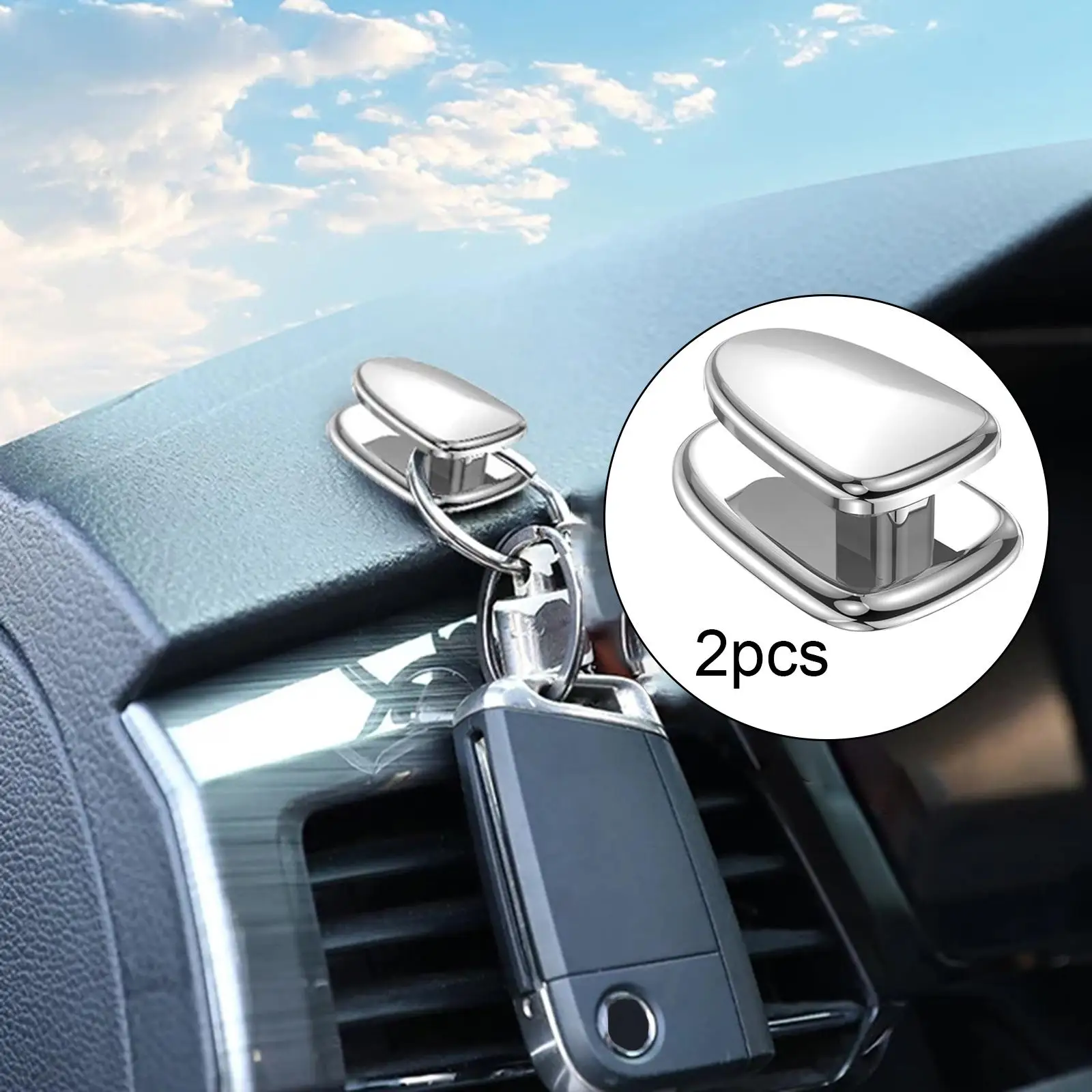 2Pcs Car Hooks Accs Multifunctional Mini Hook Fastener Clip Wall Hook for Car