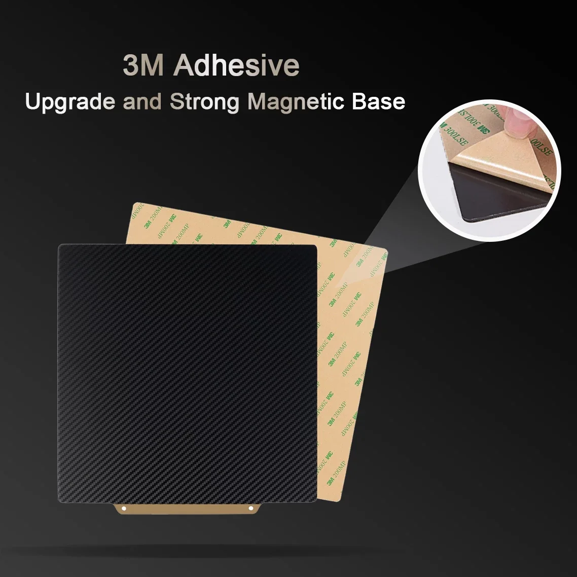 Double Sided Textured Plate Double-Sided PEI + Carbon Fiber Magnetic Build Plate For Creality 3D Printers - 235x235mm Textured & Smooth Surface Creality K1