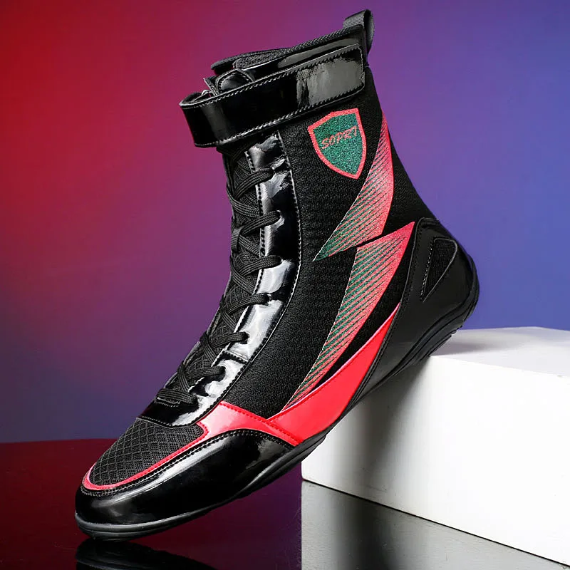 

2024 New Men Gym Training Shoe Black White Boxing Sport Shoes Mens Designer Wrestling Shoes Man Breathable Boxing Boots