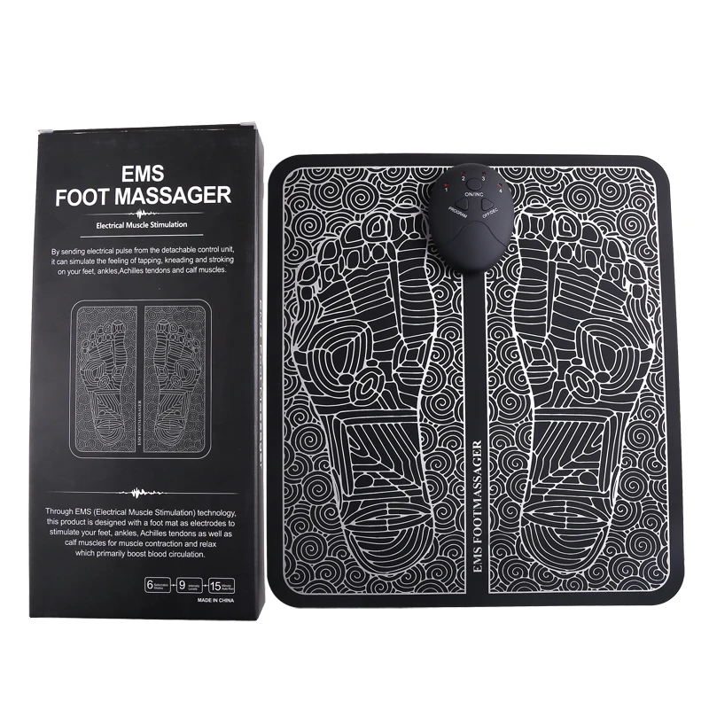 Physiotherapy Tens Ems Foot Massager Pad Electric Muscle Stimulator Mat