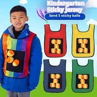 Outdoor Sport Game Props Vest Sticky Jersey Vest Game Vest Waistcoat With Sticky Ball Throwing Toys For Children Kids Sports Toy