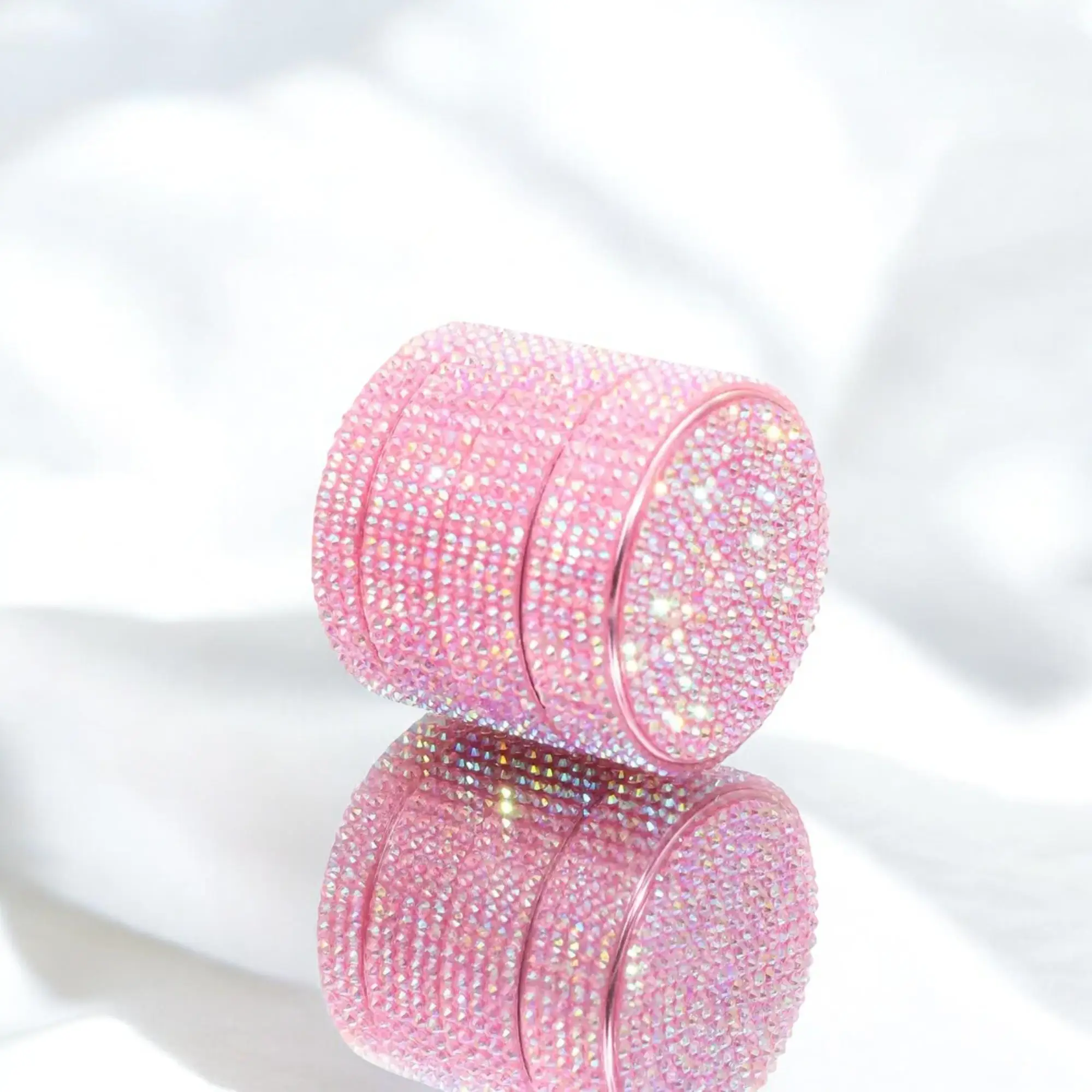 40mm/1.57inch Crystal Pink Aluminum Bling Bling Herb Grinder 4