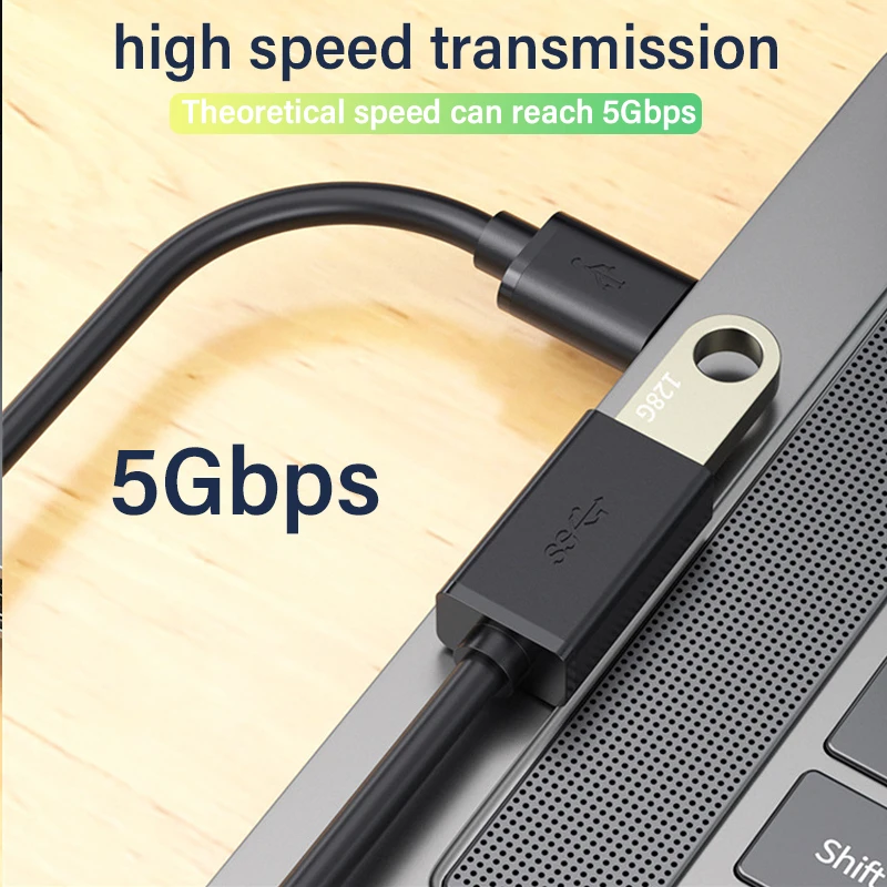 USB Extension Cable 3.0 5Gbps Male to Female for PC PS3 Laptop U Disk Smart TV