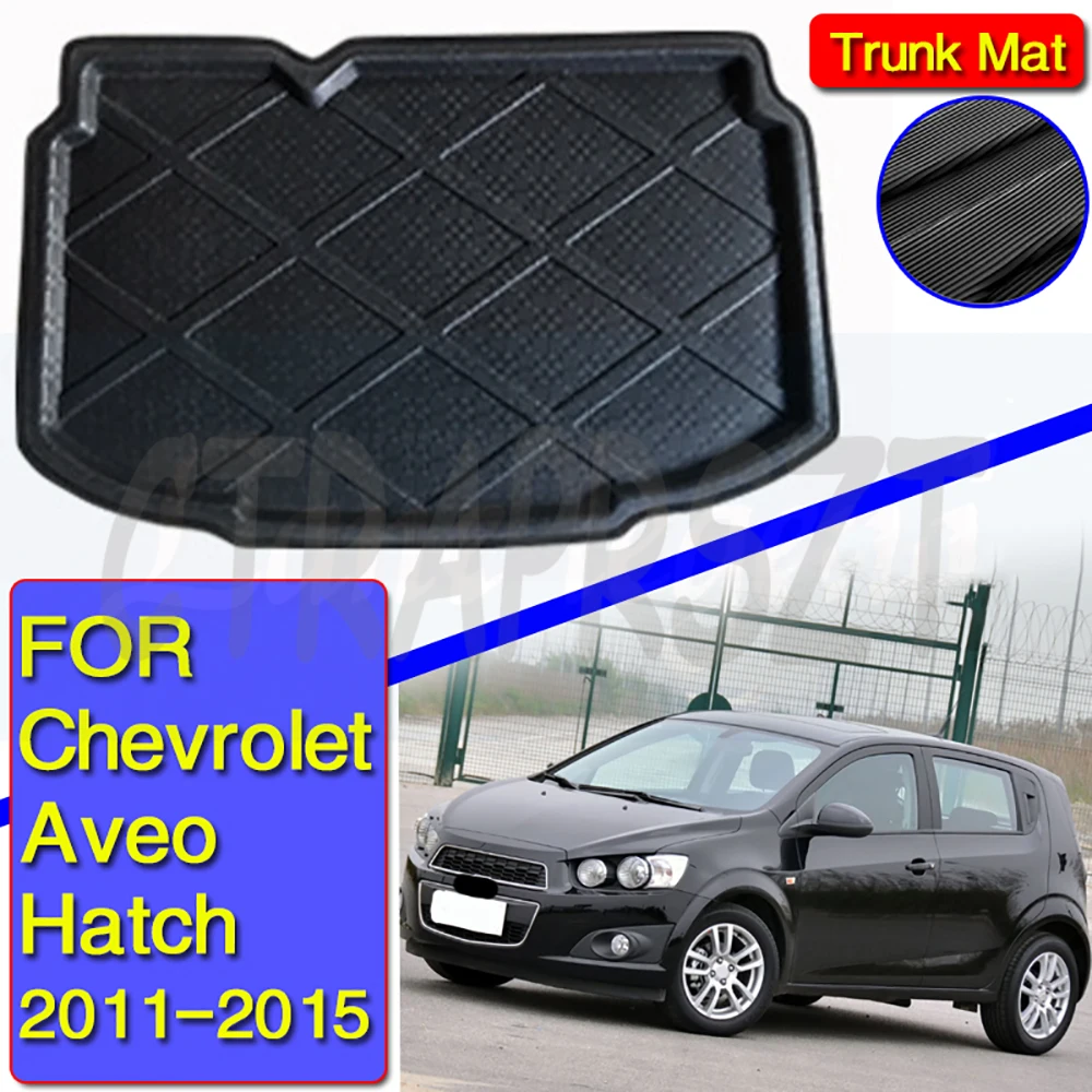 

For Chevrolet Aveo T300 Hatchback 2011-2015 Car Tail Trunk Mat Tray Boot Liner Cargo Floor Carpet Mud Protector Waterproof Pad