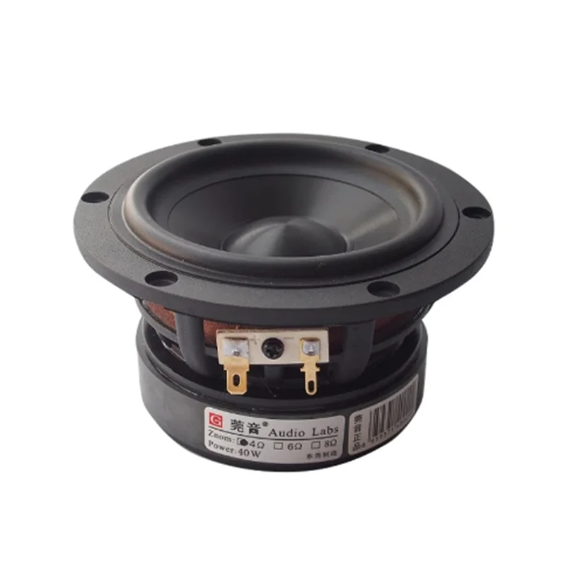 Audio La-bs 4 Inch Hi-Fi Mid-Woofer Speaker Driver Unit Ceramics Clad Aluminum Cone Casting Frame 4/8ohm 40W D120mm Round （1PCS）