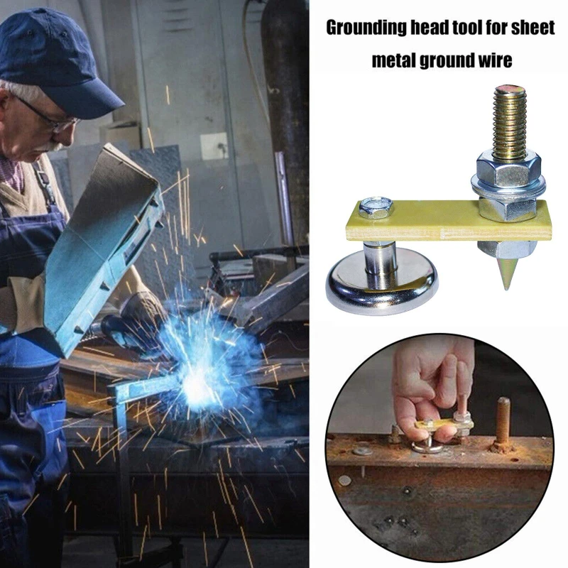 Welding Magnet Head Magnetic Welding Fix Ground Clamp Strong Magnetic Support For Electric Ground Tools