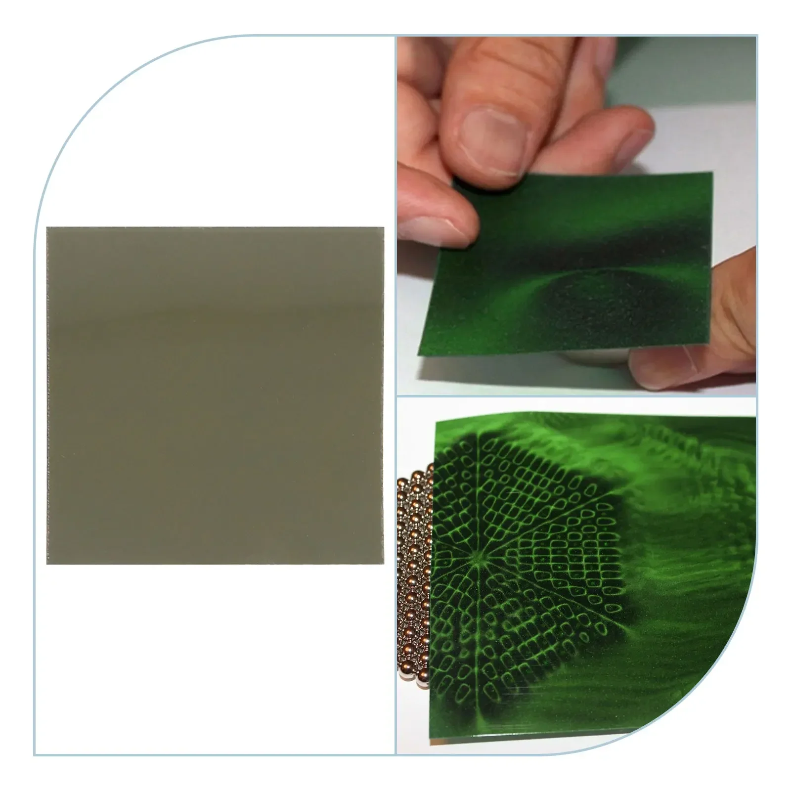 Magnetic Field Viewer Viewing Film Card Magnet Detector Pattern Display 60x80mm 75x100mm 152x152mm 76x76mm 152x101mm 101x76mm
