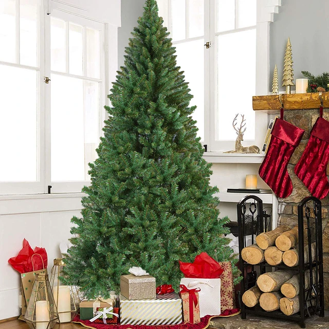 4FT Artificial Christmas Tree, Christmas Holiday Pencil Tree with Thick Branch Tips, Winter Party Decoration with Iron B 3