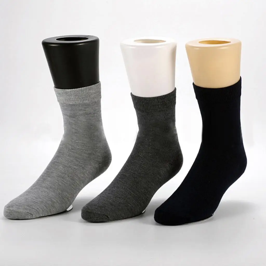 Manichino per Piedi Maschili in PVC, Modello di Piede Finto in Plastica con Base Magnetica per Esposizione di Calzini e Cavigliere, Uso Commerciale - immagine 3