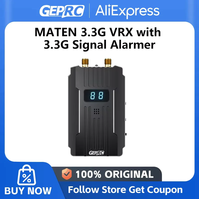 GEPRC MATEN 3.3G VRX Mottagare FPV 40CH med Signalvarning