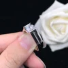 Bague de fiançailles en diamant pour hommes, couleur D, couleur unie, PT950, 0,8 ct, cadeau d'anniversaire de mariage