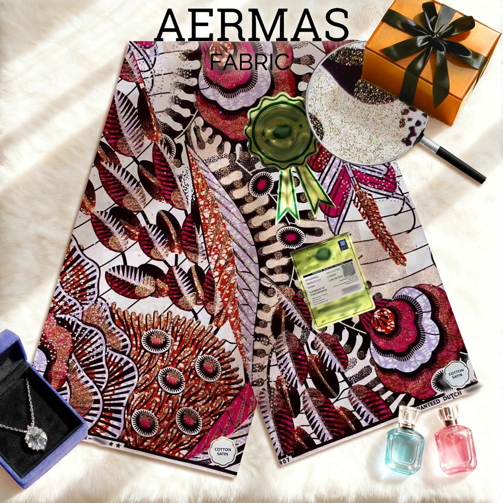 2025 new style hot drilling african wax fabrics wholesale ankara fabric real wax print 100% cotton holland for fashion dresses 6