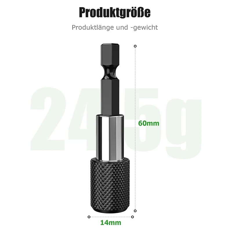 60mm Three-piece Quick-change Coupling Rod Hexagonal Shank 1/4 Hexagonal Quick-release Self-locking Extension Rod