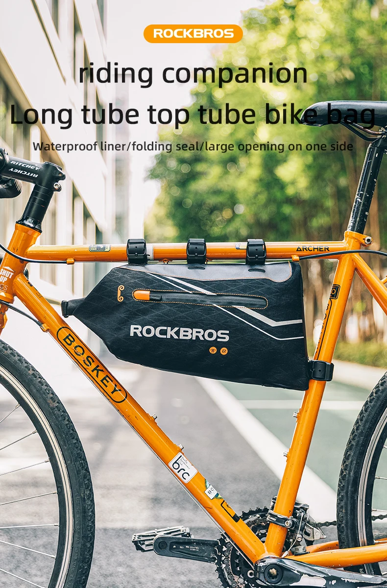 bicycle frame bag mounted on bike