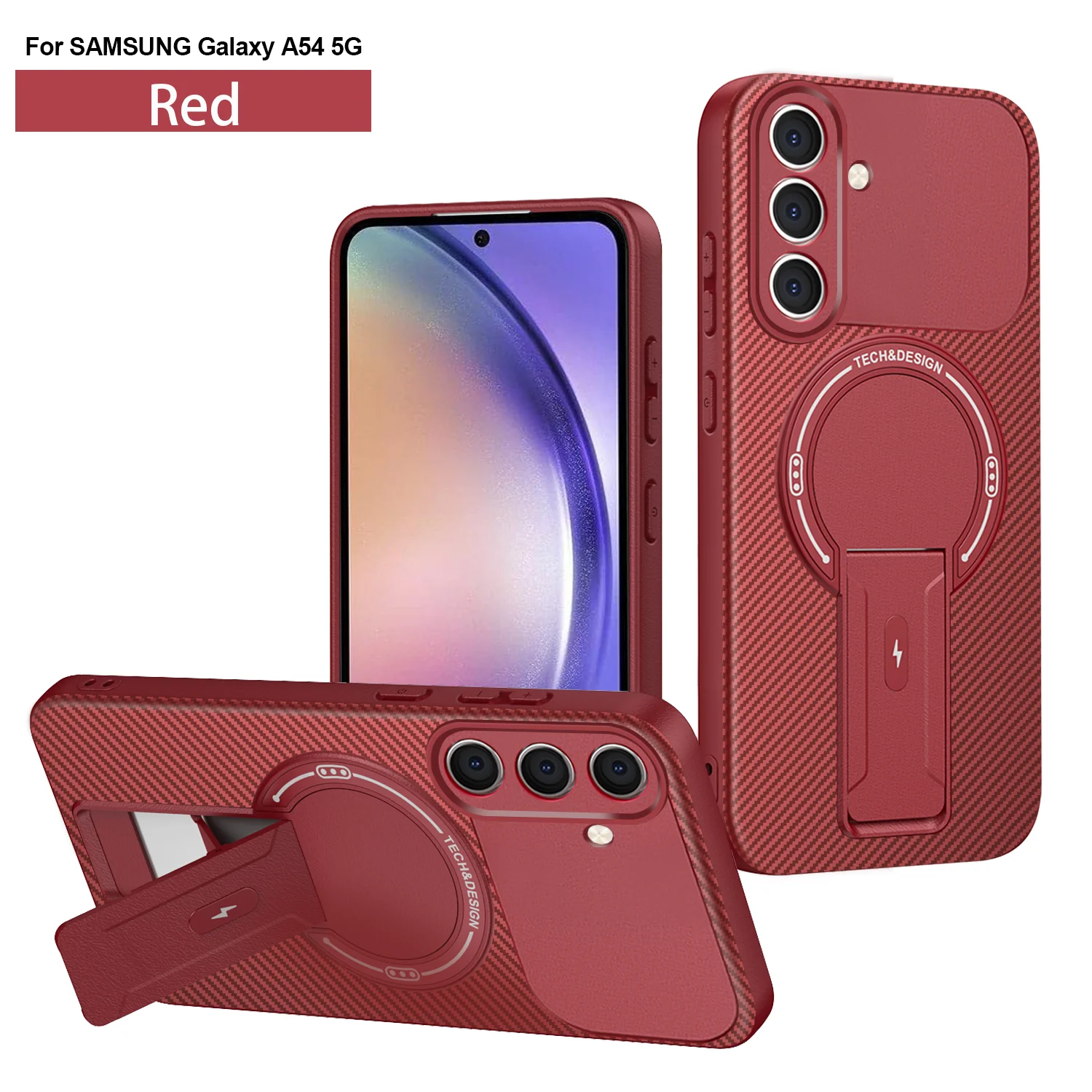 Magnetic Fold Stand Armor Phone Case with Magsafe Cover