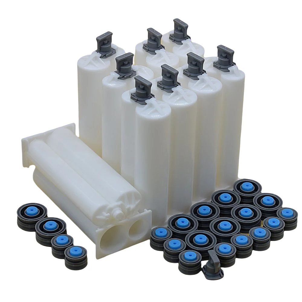 10pcs Glue Cartridge Epoxy Resin Adhesives Empty 50ml 12 Dual