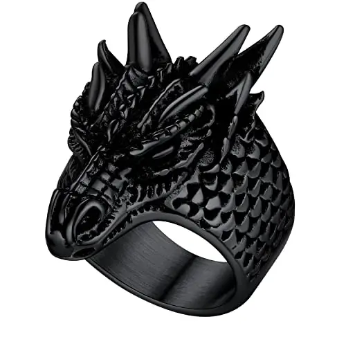 Draconic Dreadnaught - Adjustable Dragon Ring for Men, Gothic Rings –  Wicked Tender