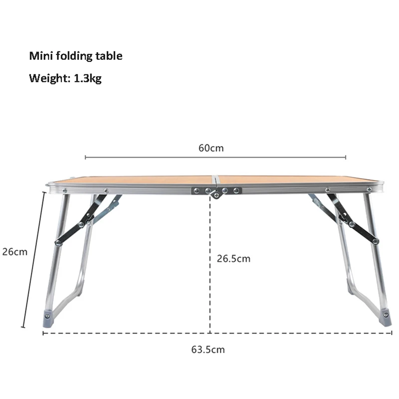 Mini Folding Table Outdoor Aluminum Camping Density Board Portable Picnic BBQ Small Computer foldable table