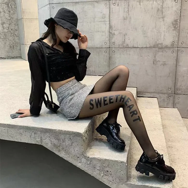 Designer Letter Stockings Women Nightclub Party Accessories Black Sexy Diamonds Fishnet Underwear Pantyhose Printed Tights