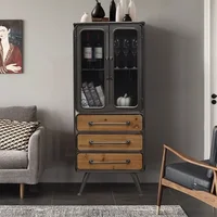 Living Room House Wine Bar Cabinet Display Modern Simple Stylish Wine Cabinet High Quality Bar Alcool Meuble Bar Furniture 4