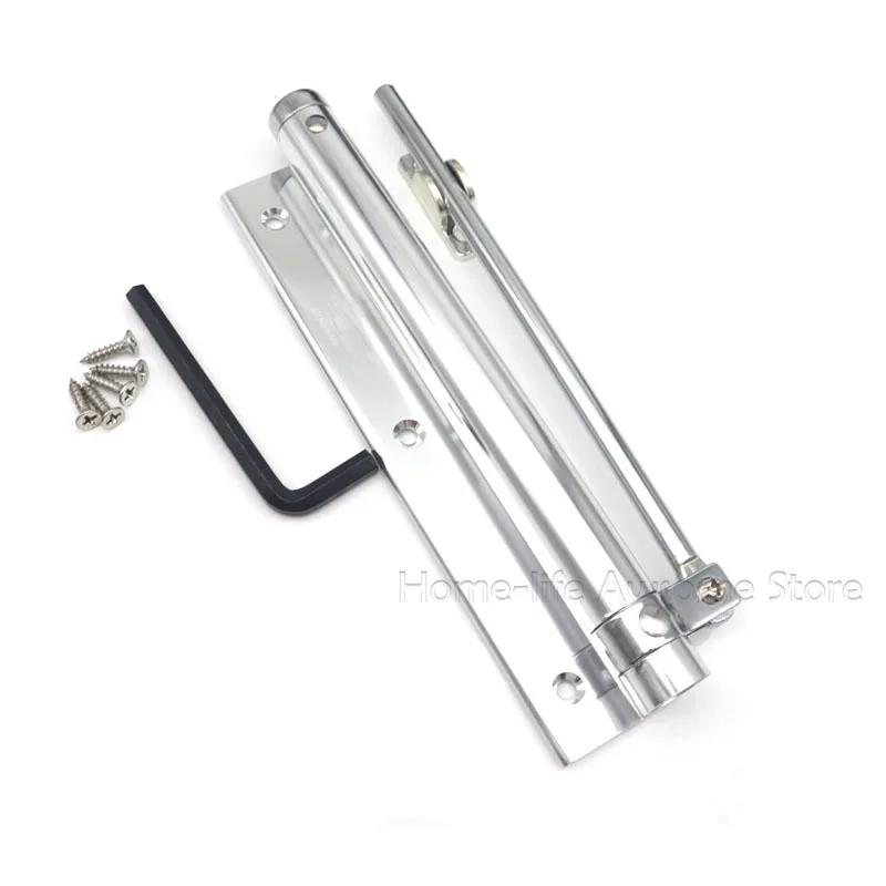 15-40KG Large Simple Spring Automatic Door Closer Hinge Black/silver Household Light Door Closer Adjustable