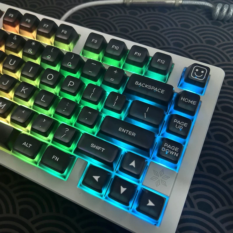 Echome-black Jade Tema Keycap Pbt Dye Subbed Simples Cap Teclado Translúcido Cap SA Perfil Key para Teclado Mecânico - Imagem 5