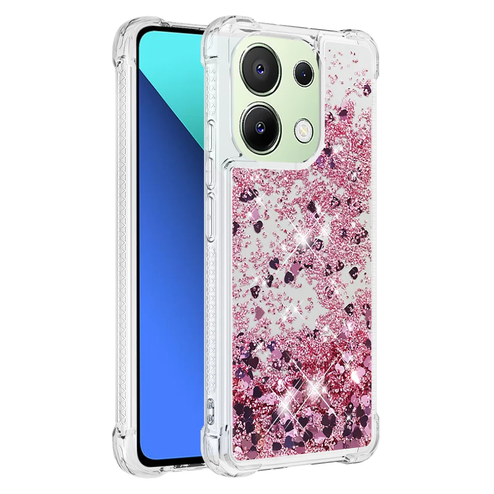 Glitter Liquid Quicksand Clear Case - Shimmering Protective Cover