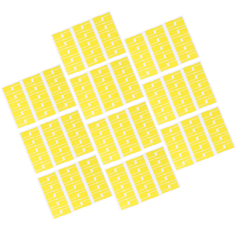 10Pcs 색상 코드가 매핑된 케이블 정리 스티커 사무실 학교에서 빠른 와이어 찾기를 위한 자외선 방지 유연한 합성 종이 라벨