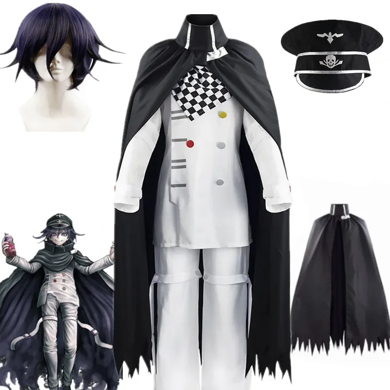 

Danganronpa V3 Kokichi Oma Cosplay Costume President Uniforms Cloak Full Set Halloween Carnival clothes