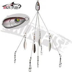 Premium Umbrella Fishing Lure Rig with Swivel Snap Connector (E 5)