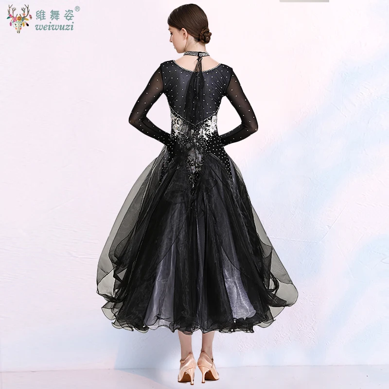 Abbigliamento da ballo da sala per abito da ballo sexy elegante di fascia alta da donna Valzer Tango Abiti da spettacolo per competizioni di danza moderna - immagine 4