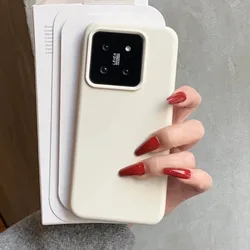 Fashion Liquid Silicone Shockproof Case - Bright Fluorescent Candy Color Cover for Xiaomi 13T (Antique White)