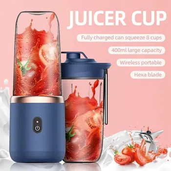 Portable Blender Bottle Electric 6 Blades Multifunction Juice Blender Fresh Juice Smoothie Blender Ice CrushCup Food Processor 1