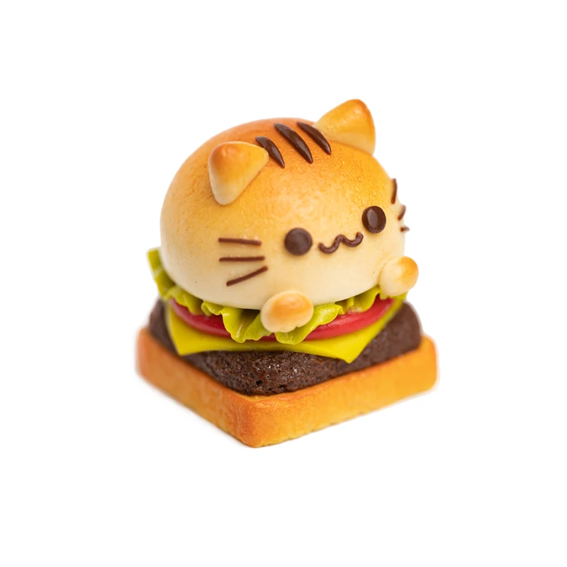 Handmade Cat Burger Keycaps Eixo Transversal mx Teclado Mecânico Esc Tridimensional só Pode Usar Não Comer pc - Imagem 4