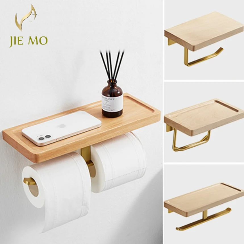 Porta Papel Baño Madera - Soportes Para Papel - AliExpress