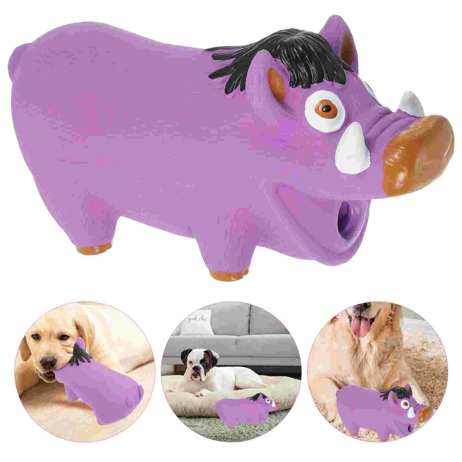 

Cartoon Chewing Toy Dog Chew Toy Pig Shaped Squeaky Dog Toy Puppy Chew Toy Pet Toy